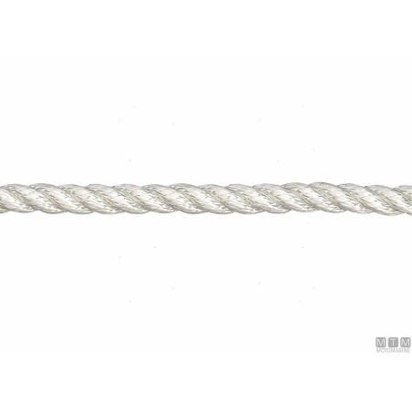 Cima Ormeggio 3 Fusi Bianca in Poliestere Ø18mm 100m