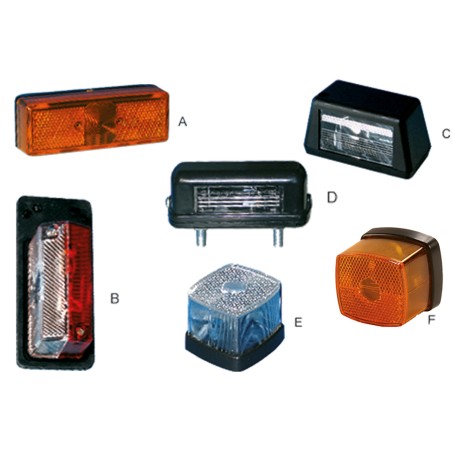 FANALI DI SEGNALETICA PER RIMORCHI Fanale luce targa