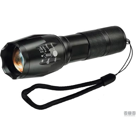 Torcia Led in Alluminio Nera l14cm