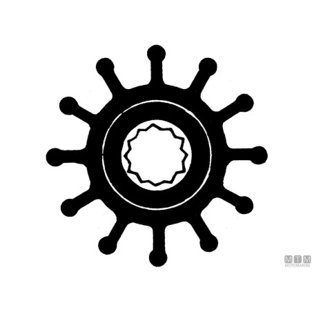 Girante in Neoprene Ø57 Ø Int. 16 H48 BB-12P