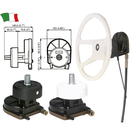TIMONERIA ROTATIVA ULTRAFLEX T67 coprimozzo nero