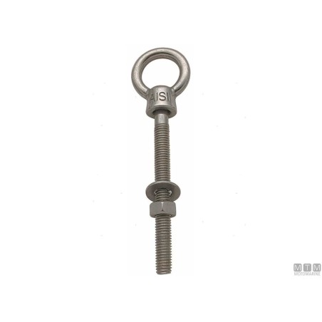 Golfare con Occhio Tornito Ø8mm h80mm Acciaio Inox 316