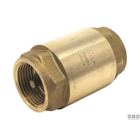 Valvola Non Ritorno 1"1/2 Ottone Otturatore Inox
