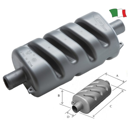 SILENZIATORE DI SCARICO 50-150-105-372MM