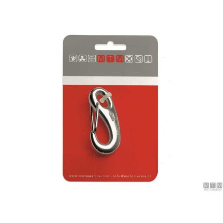 Moschettone Fiocco con Occhio l70mm Acciaio Inox 316 M-CARD