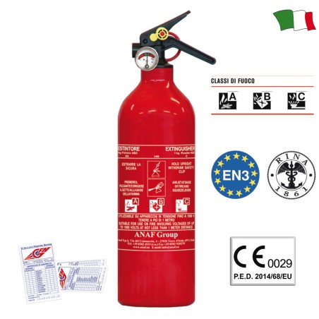 ESTINTORE RINA CON MANOMETRO Kg. 1 ABC **