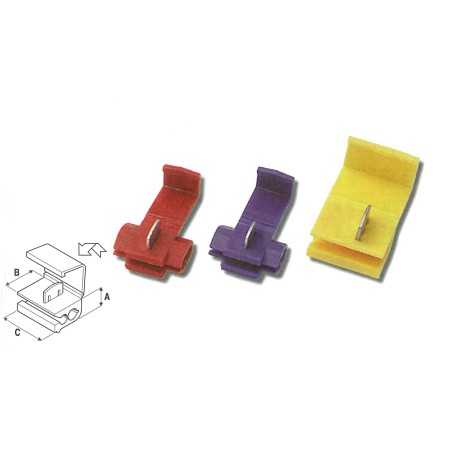 MORSETTI RAPIDI x DERIVAZIONI ROSSI Confezione 100 Pezzi