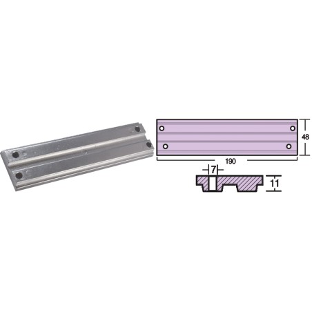 ANODO PIASTRA MERCURY 40/60 ALLUMINIO