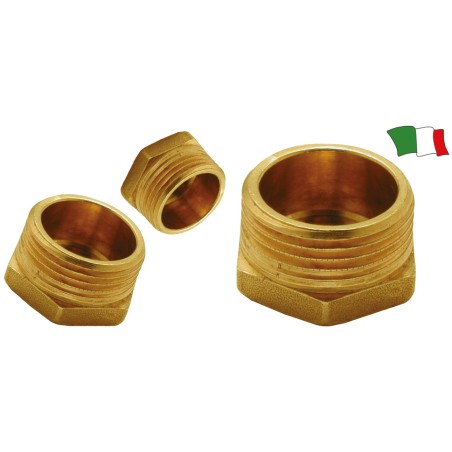Tappo maschio in ottone pesante 1/4"