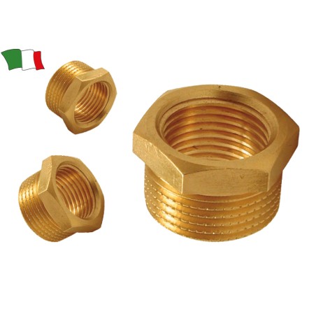 RIDUZIONE MASCHIO/FEMMINA OTTONE 3/8" x 1/4"